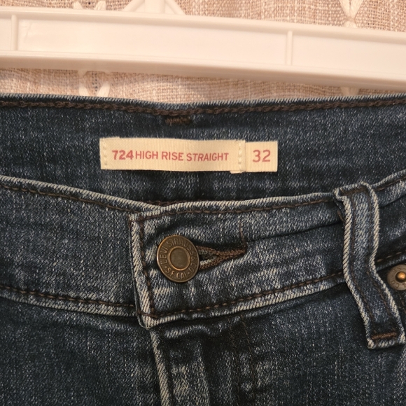 Levi's Blue Straight Leg Jeans - Picture 1 of 4